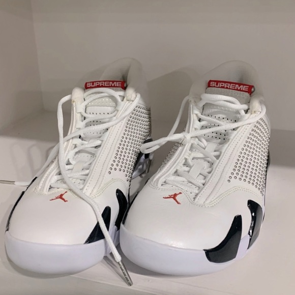 Nike Air Jordans 14 Supreme Retro Men's 8.5 White NWB - Picture 3 of 6
